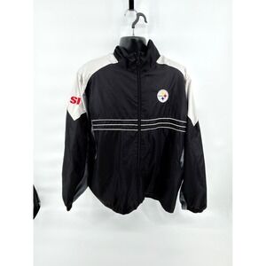 VTG Pittsburgh‎ Steelers Reebok Jacket XL NFL Team Apparel Windbreaker Full Zip